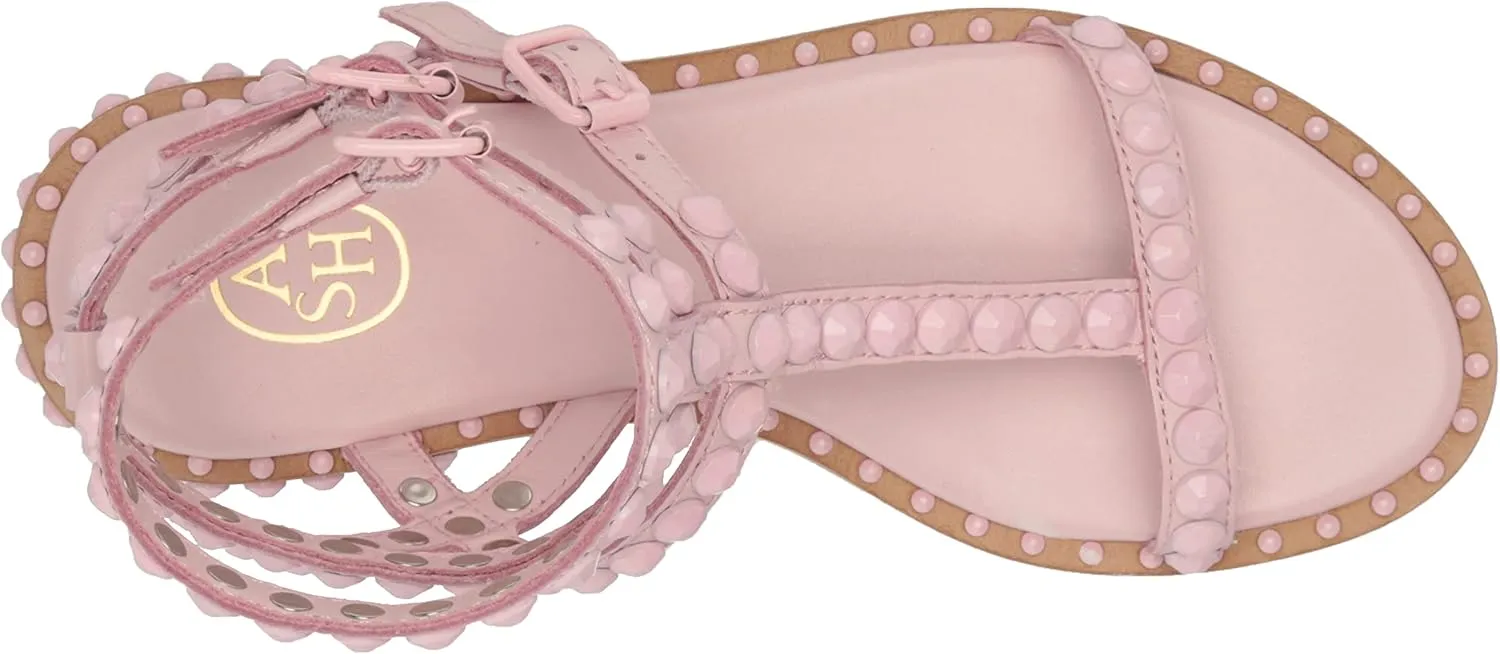 Ash Play Bis Tonal-Studded Flat Sandal for Women, Chic Open-Toe Design, Comfortable Footbed, Durable Sole, Ideal for Casual Outfits