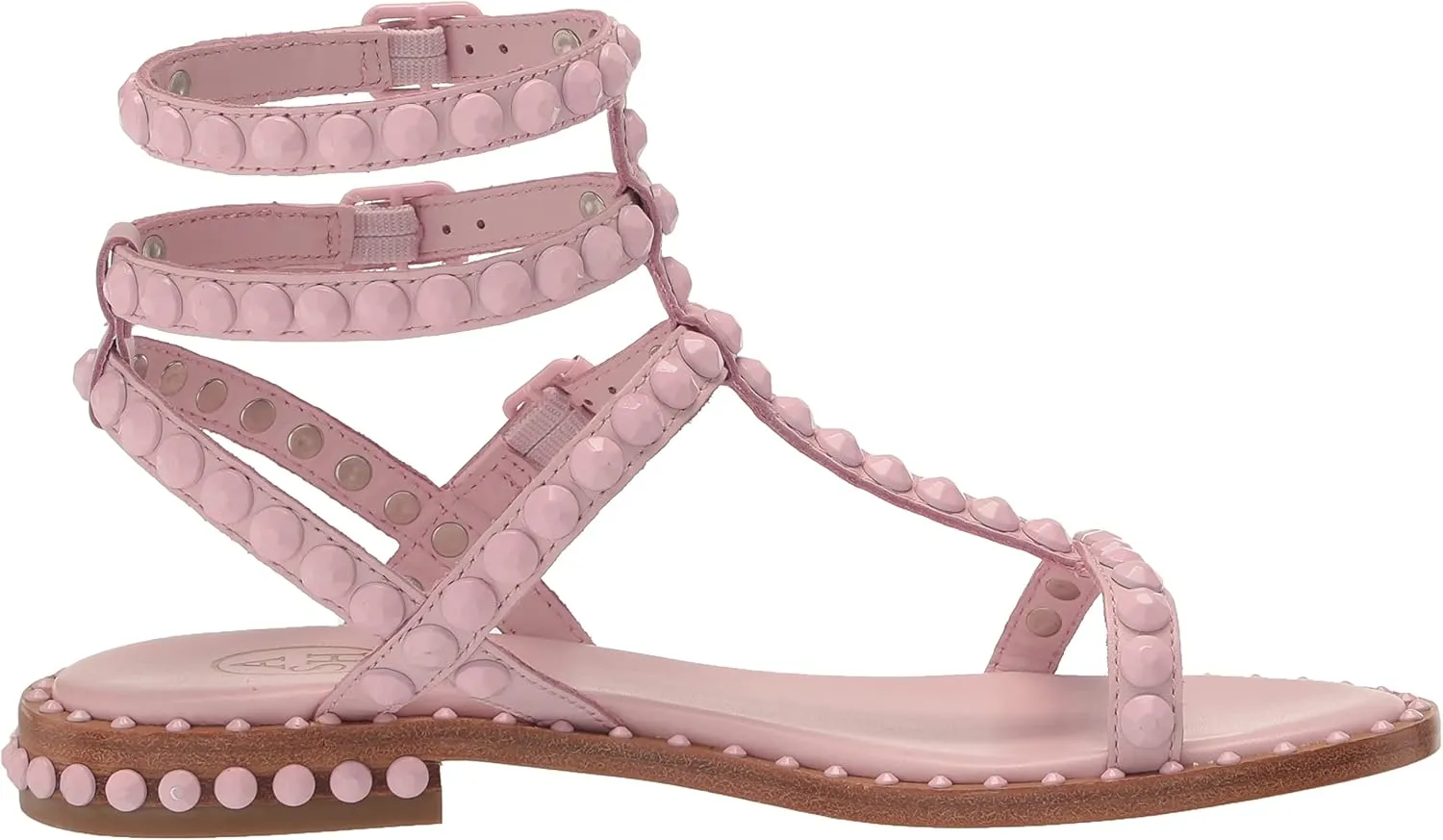 Ash Play Bis Tonal-Studded Flat Sandal for Women, Chic Open-Toe Design, Comfortable Footbed, Durable Sole, Ideal for Casual Outfits