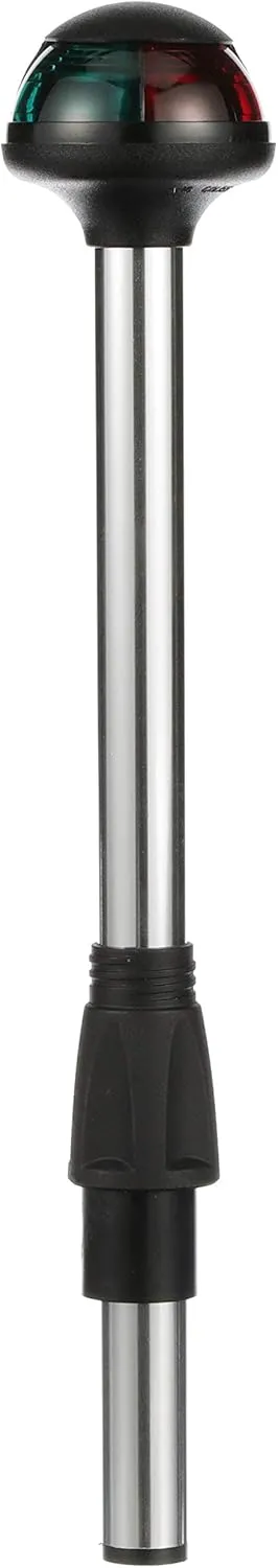 attwood 5092-10-7 Pulsar Bi-Color 10-Inch Marine Boat Pole Light with 2-Pin Mounting Base,Silver, One size