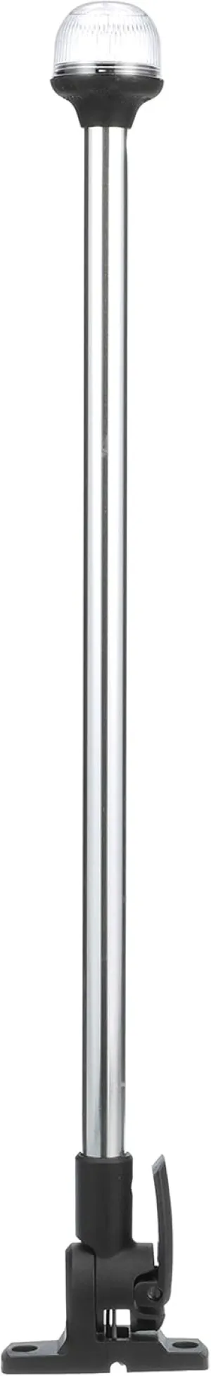 Attwood 5550-PA20-7 Lightarmor Folding All-Round 20-Inch Marine Boat 360-Degree Pole Light, Silver
