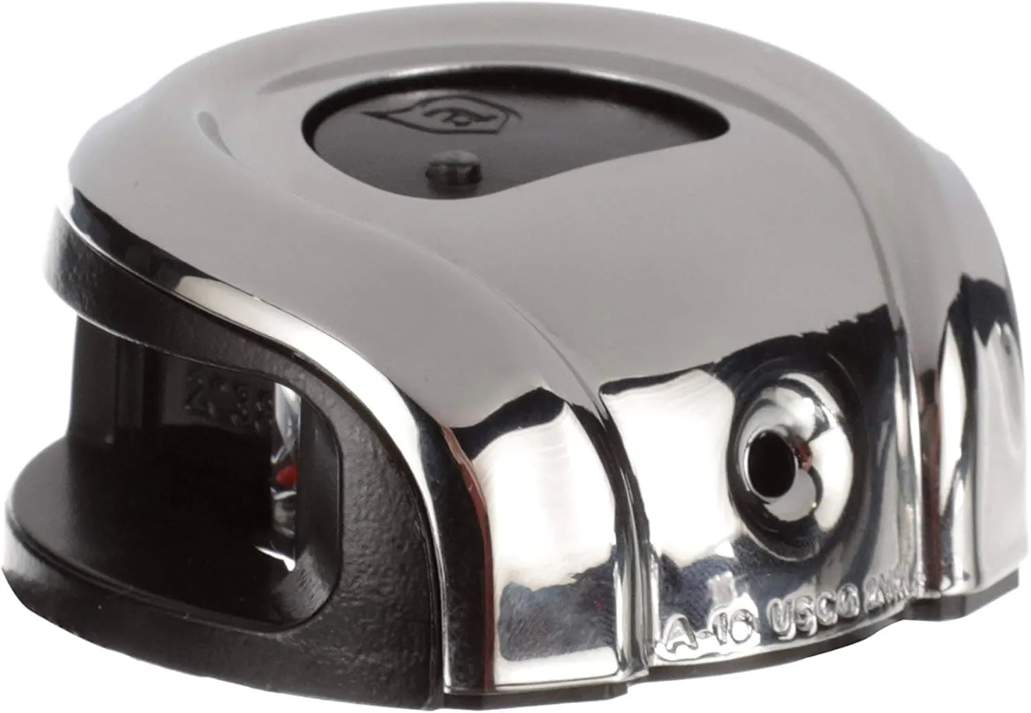 Attwood NV2012SSR-7 LightArmor 2-Mile Navigation Deck Mount Sidelight, Red LED Lighting, Round Stainless Housing