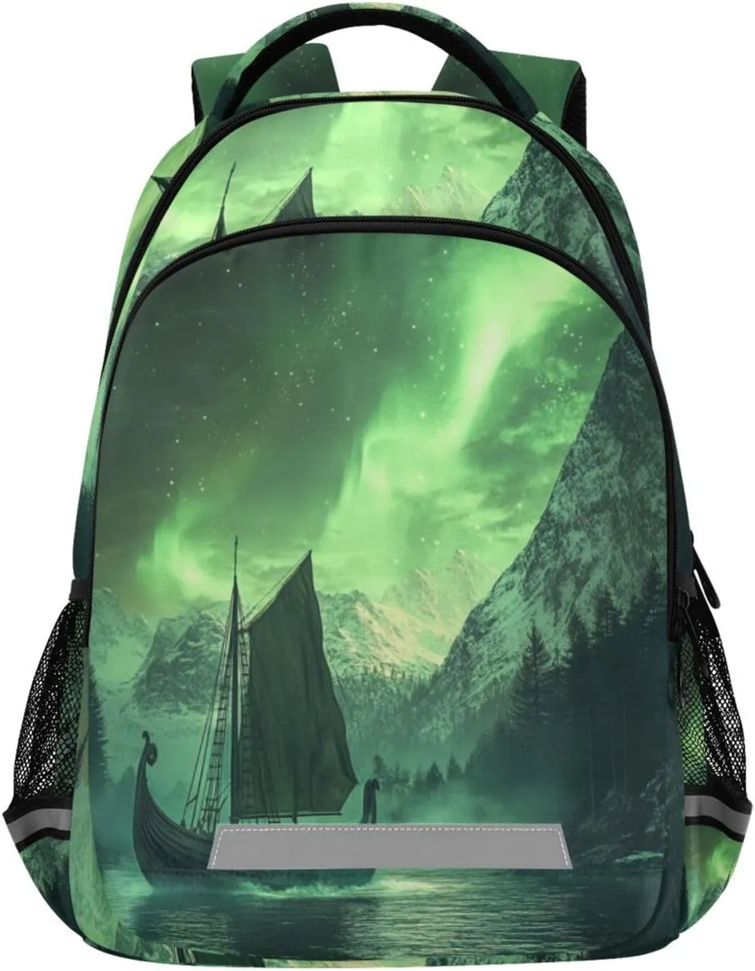Aurora Boat Ship Lake View Backpack 3rd 4th 5th Grade School Bookbag Travel Laptop Daypack Bag for Boys Girls