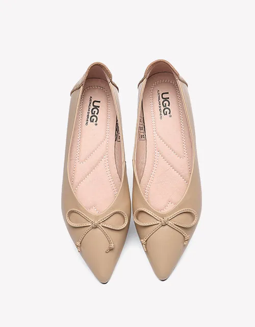 Australian Shepherd Leather Ballet Flats Women Paulina