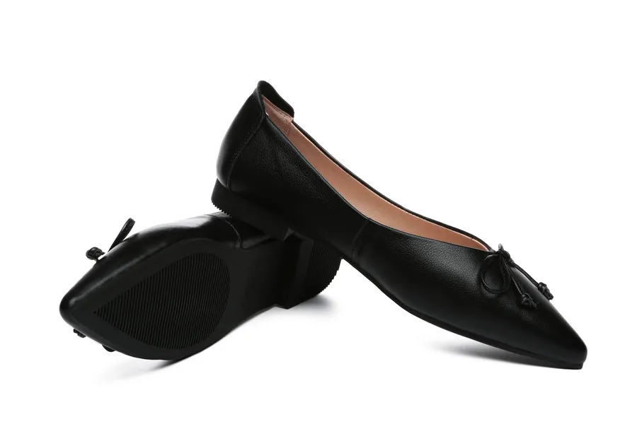 Australian Shepherd Leather Ballet Flats Women Paulina