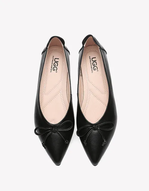 Australian Shepherd Leather Ballet Flats Women Paulina