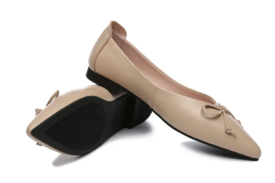 Australian Shepherd Leather Ballet Flats Women Paulina