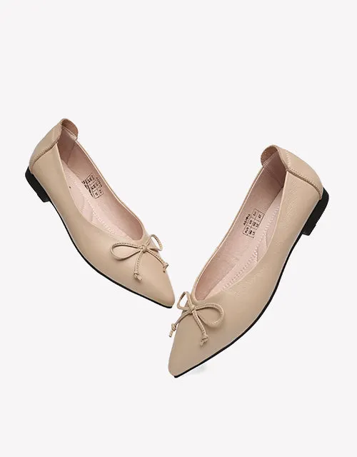 Australian Shepherd Leather Ballet Flats Women Paulina