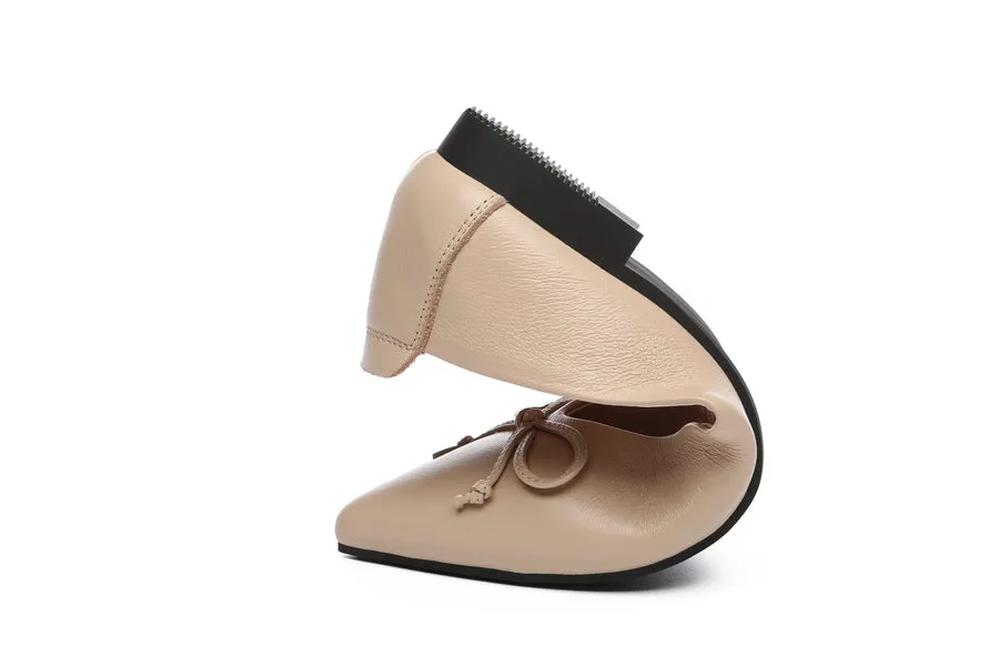 Australian Shepherd Leather Ballet Flats Women Paulina