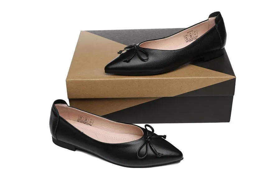 Australian Shepherd Leather Ballet Flats Women Paulina
