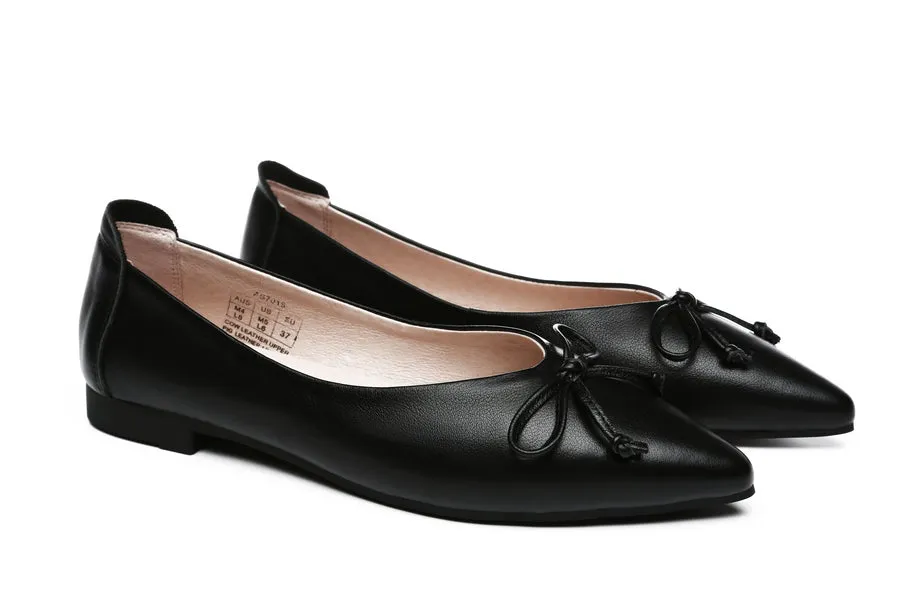 Australian Shepherd Leather Ballet Flats Women Paulina