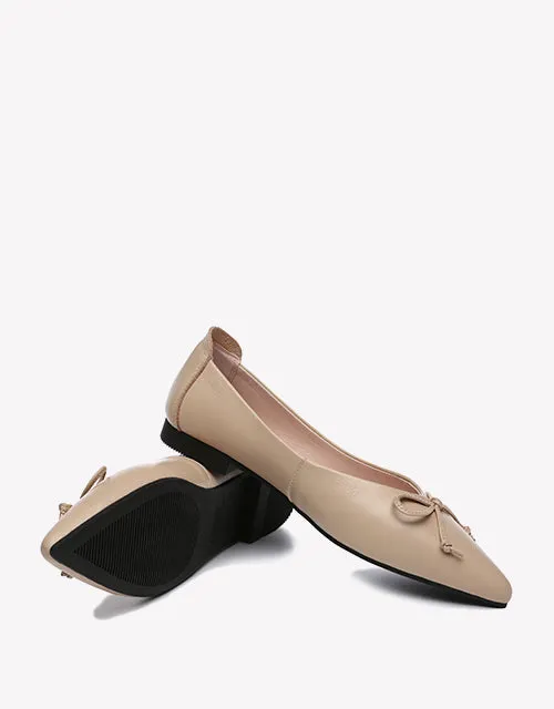 Australian Shepherd Leather Ballet Flats Women Paulina
