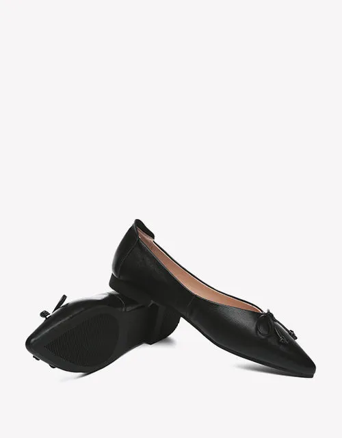 Australian Shepherd Leather Ballet Flats Women Paulina