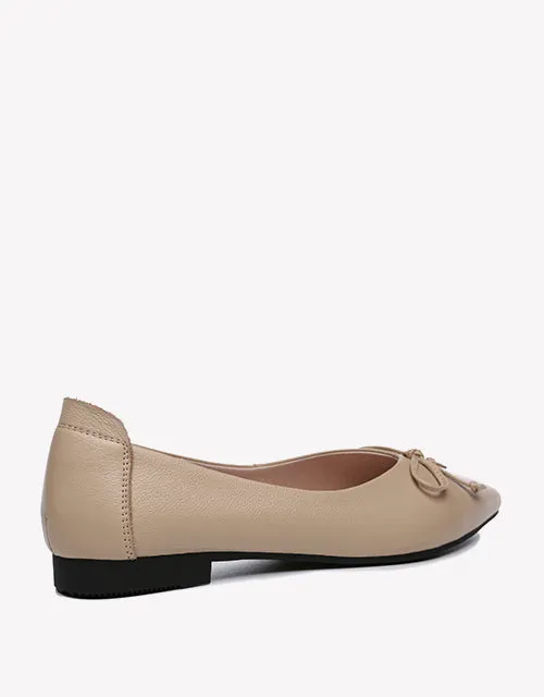 Australian Shepherd Leather Ballet Flats Women Paulina