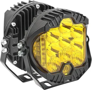AUTOXBERT 5 Inch Amber Led Driving Light, 50W LED Offroad Side Shooter Pods Spot Flood Combo Beam Fog Lights for Truck Pickup Jeep 4x4 SUV ATV UTV, 2Pcs