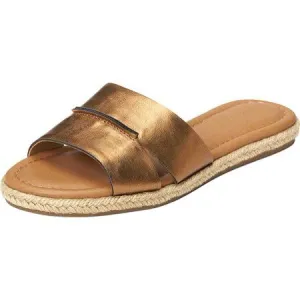 Back Slip Aerosoles Sandal Slide on Cost-effective Mule Women's All-inclusive selection Bronze Metallic Flat Drop