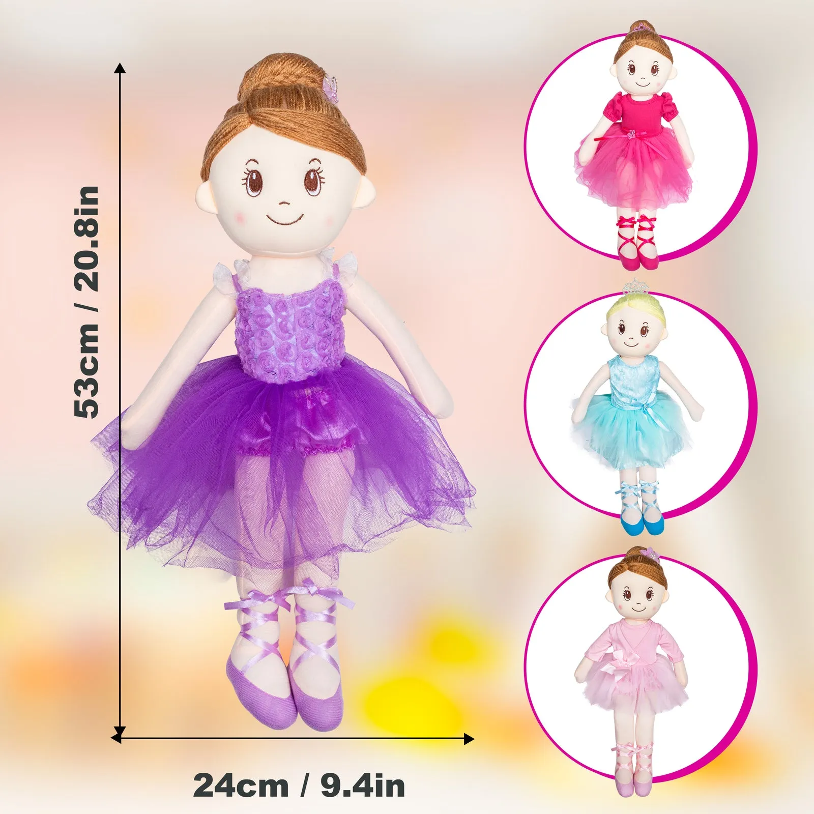 Ballerina Plush Doll - Lavender