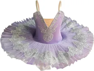 Ballet Leotards for Girls,Ballerina Swan Lake Dance Costumes Leotard with Platter Tutu Hard Organdy Camisole Skirt