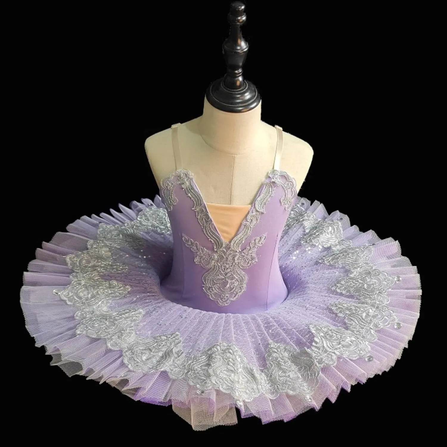 Ballet Leotards for Girls,Ballerina Swan Lake Dance Costumes Leotard with Platter Tutu Hard Organdy Camisole Skirt