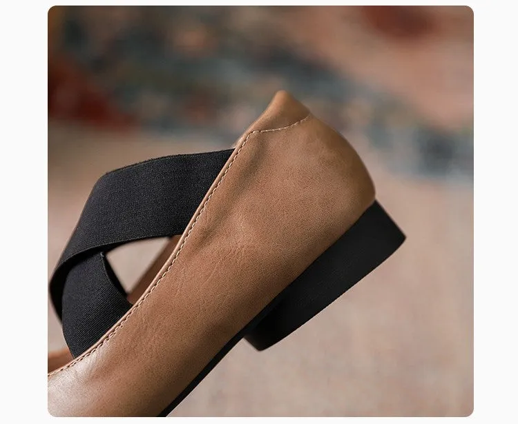 Ballet Shoes Comfortable Mary Jane Shoes Square Head