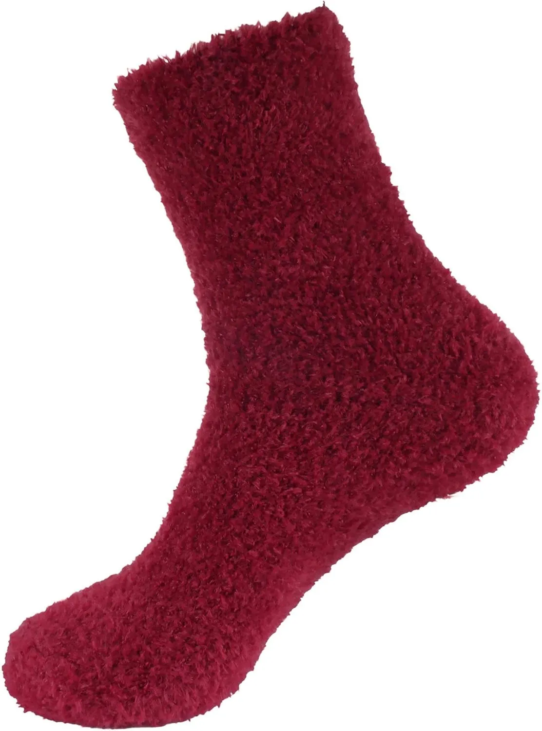 BambooMN Men's Super Comfy Soft Warm Fuzzy Socks - 4 Pair Value Packs