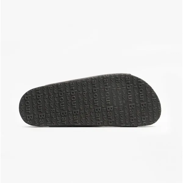 Barbour EDDIE Mens Suede Mule Slippers Dark Grey