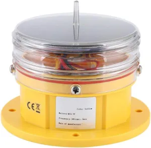 Barge Safety Beacon Light, 360° Horizontal Lighting Solar Power Sidelight, IP68 Waterproof Boat Beacon Flashing Light for Ship Marine Dock Barging