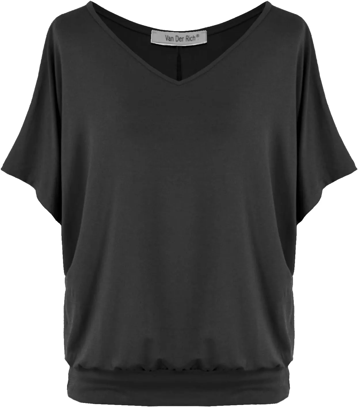 Batwing Tops for Women – Oversized Casual T-Shirt with Banded Waist