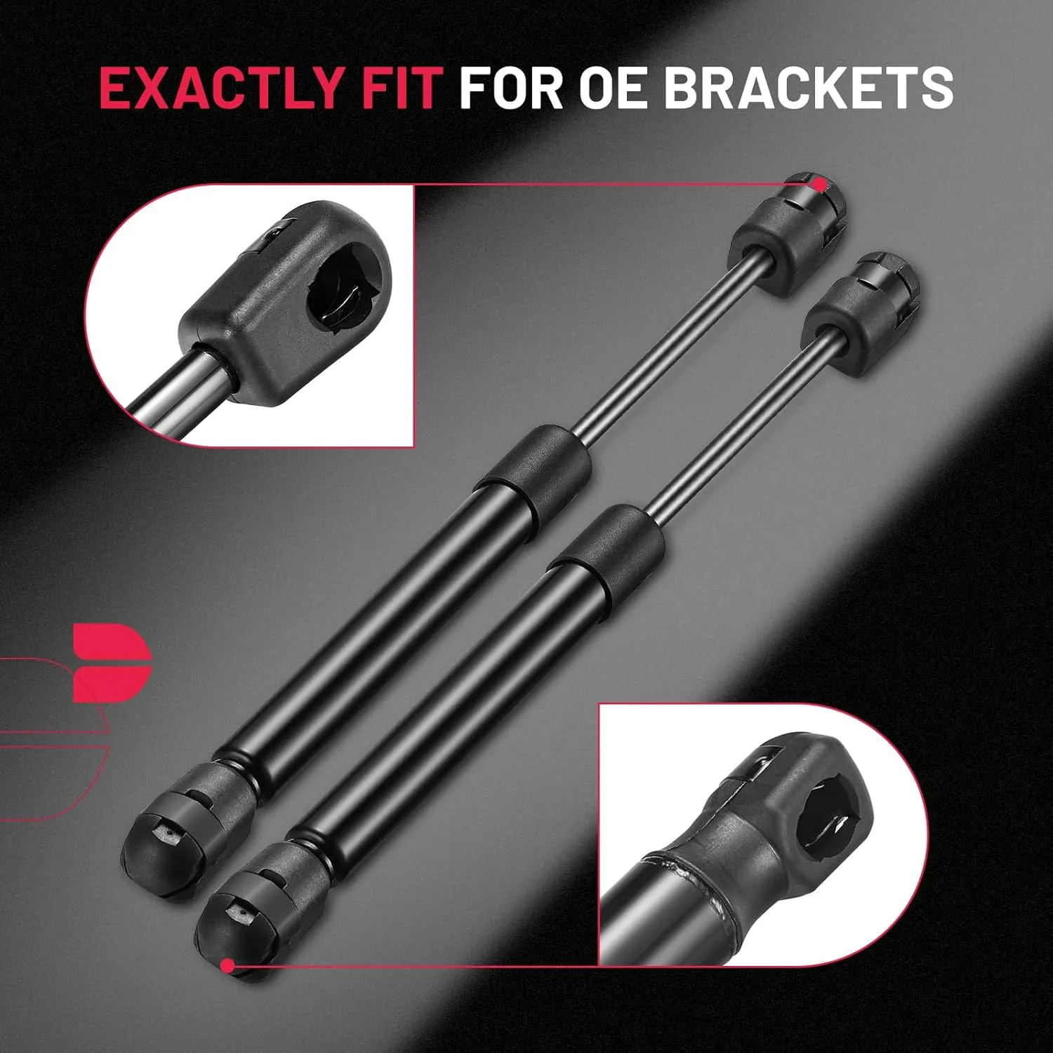 BDFHYK C16-10334 9.8inch 22lbs (100N) Gas Shocks Struts Lift Support for Camper Rear Window Toolbox Cabinets Tonneau Cover Lift Supports Bench Lids Basement Door Boat Hatch etc, Set of 2