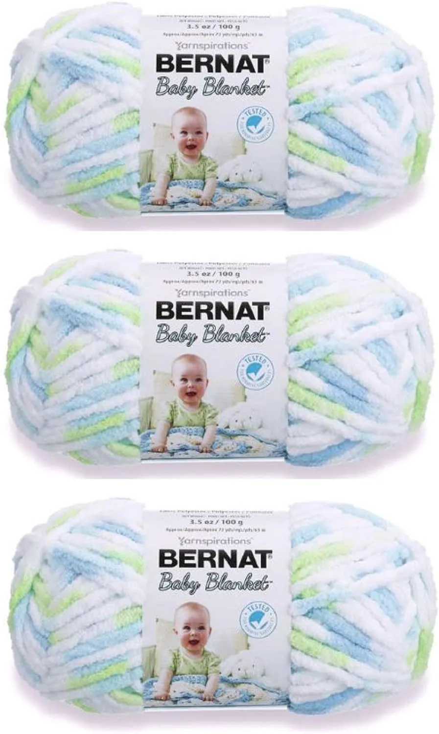 Bernat Baby Blanket Yarn (3-Pack) Funny Prints 161103-032333