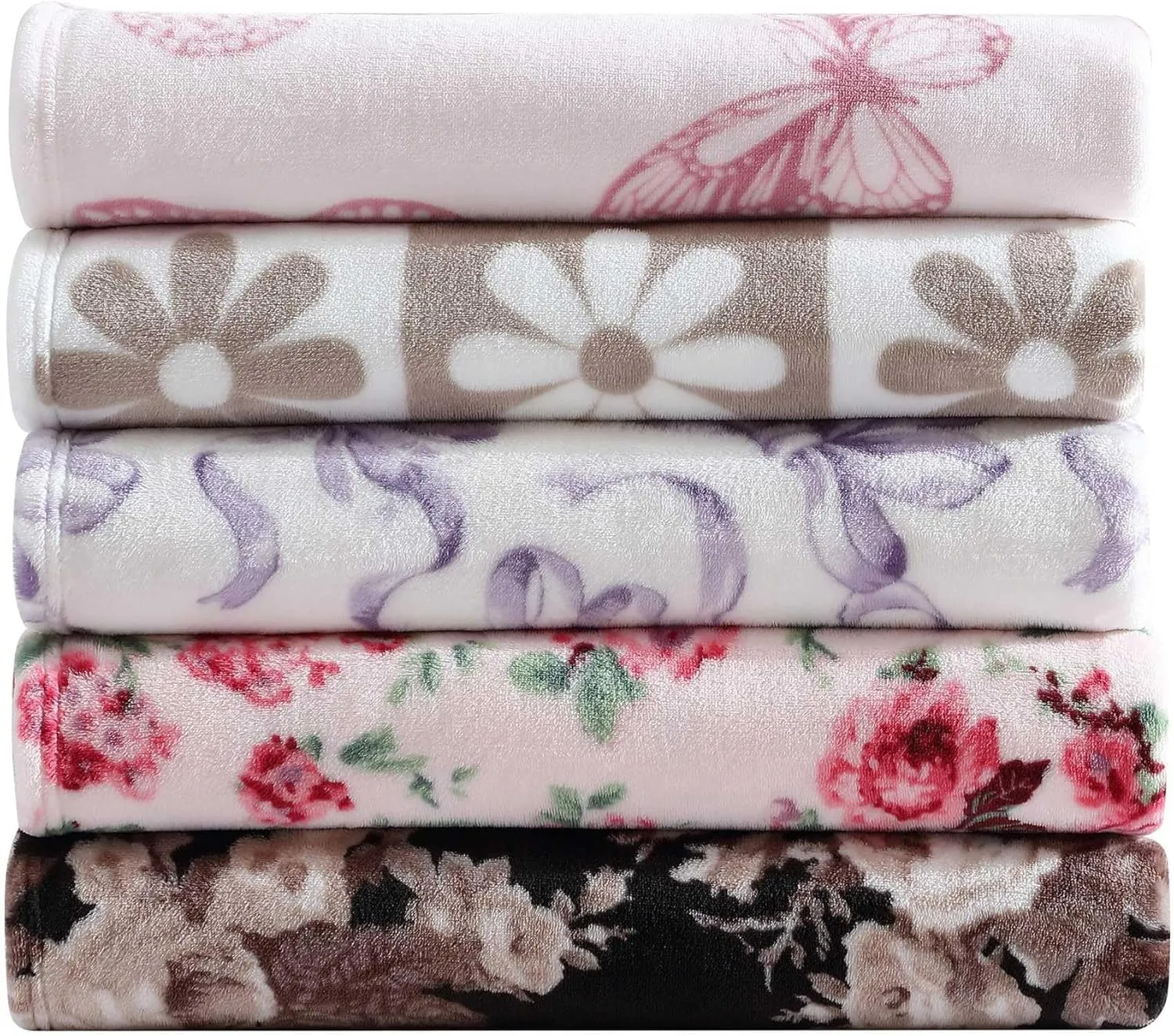 Betsey Johnson - Blanket, Ultra-Soft Plush Bedding, Warm & Cozy, Oversized Room Essentials (Ballet Bows Purple, Full/Queen)