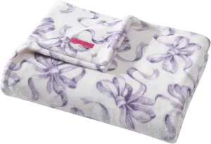 Betsey Johnson - Blanket, Ultra-Soft Plush Bedding, Warm & Cozy, Oversized Room Essentials (Ballet Bows Purple, Full/Queen)