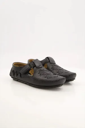 Black Camel Driving Sandal - 001
