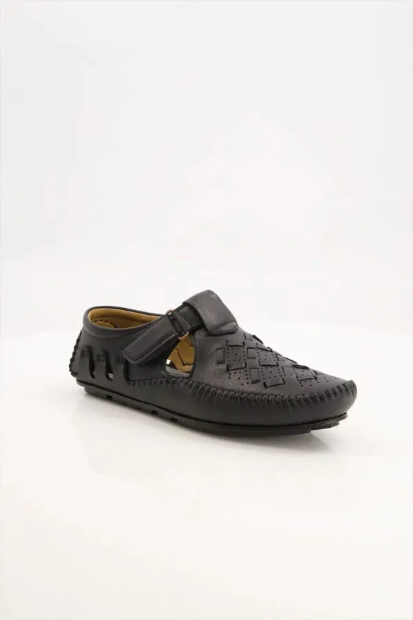 Black Camel Driving Sandal - 001
