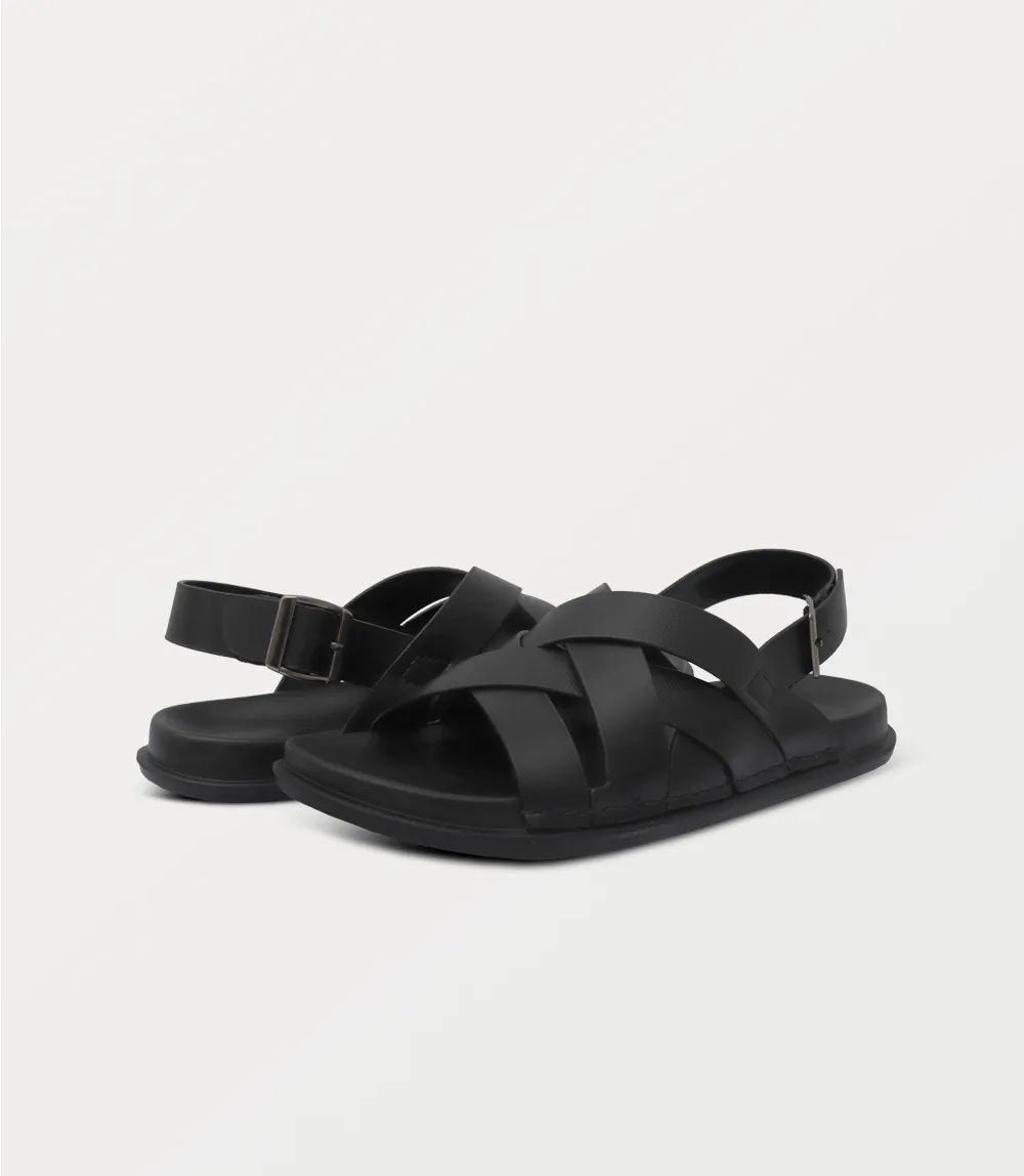 BM6909-BLACK-Men Sandal