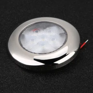 Boat Dome Light,Stainless Steel Marine Boat Yacht 6 LED Light Dome Light Lamp 12V DC White