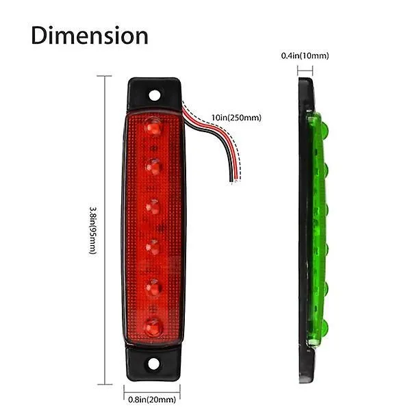 Boat Navigation Led Lighting Kit - 4 Pieces Green Red High Bright 6-led Boat Bow