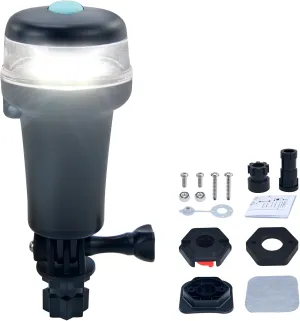 Boat Navigation lights LED Battery Powered with Swivel Multiple Base Mounting (White)