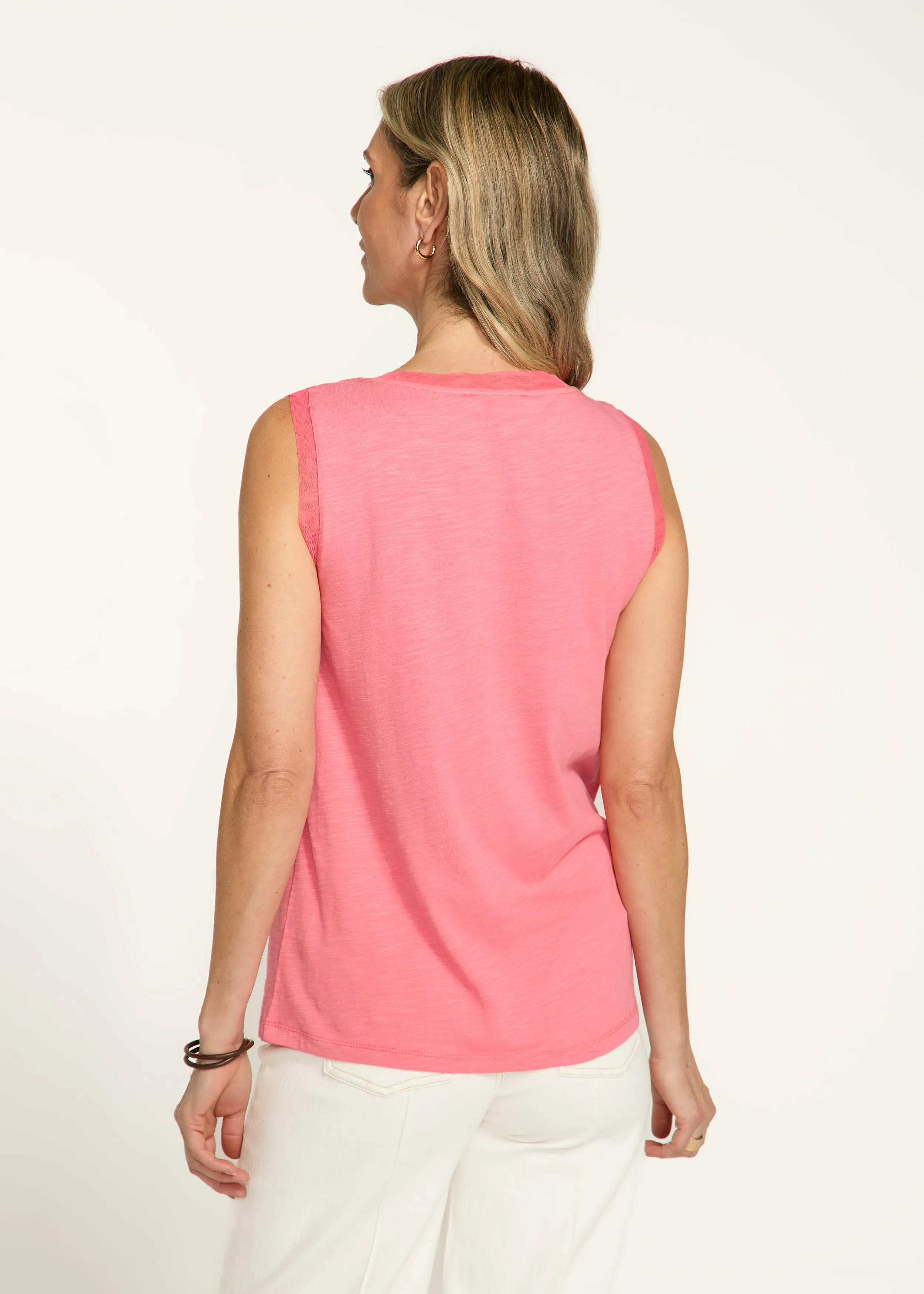 Boat Neck Cami, Coral