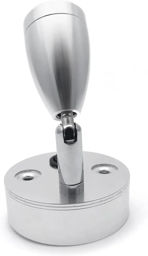 Boat Reading Lights Marine 3000k 3w 12v with Brushed Nickel Lampshade for Cabin