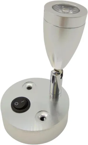 Boat Reading Lights Marine 3000k 3w 12v with Brushed Nickel Lampshade for Cabin