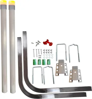 Boat Trailer Guides-40 2 * 316L Stainless Steel with Flashable LED Light Trailer Post Guide on 2*UPVC Tube Trailer Guide Bars with LED-Lighted PVC Tube Covers mounting Hardware Included