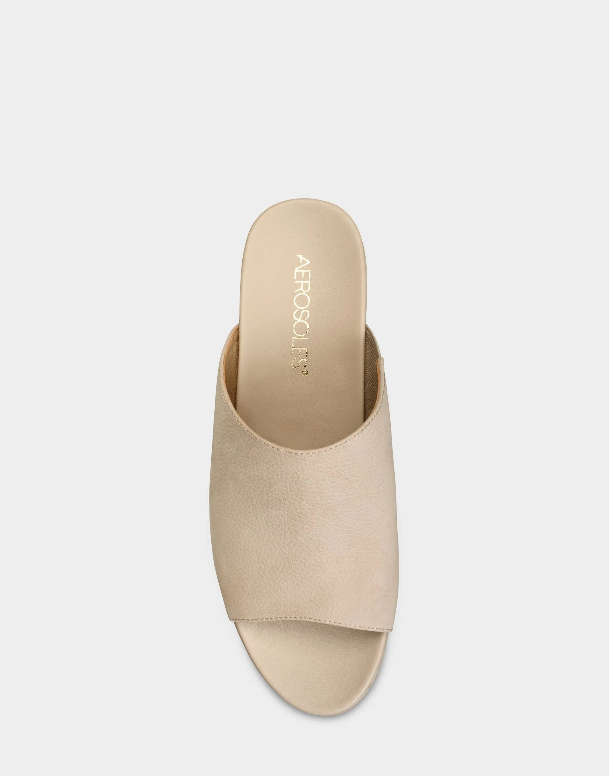 Bone Wedge Platforms On-sale Sandal Mule Wedge Nubuck Aerosoles Shockproof Women's Blonde