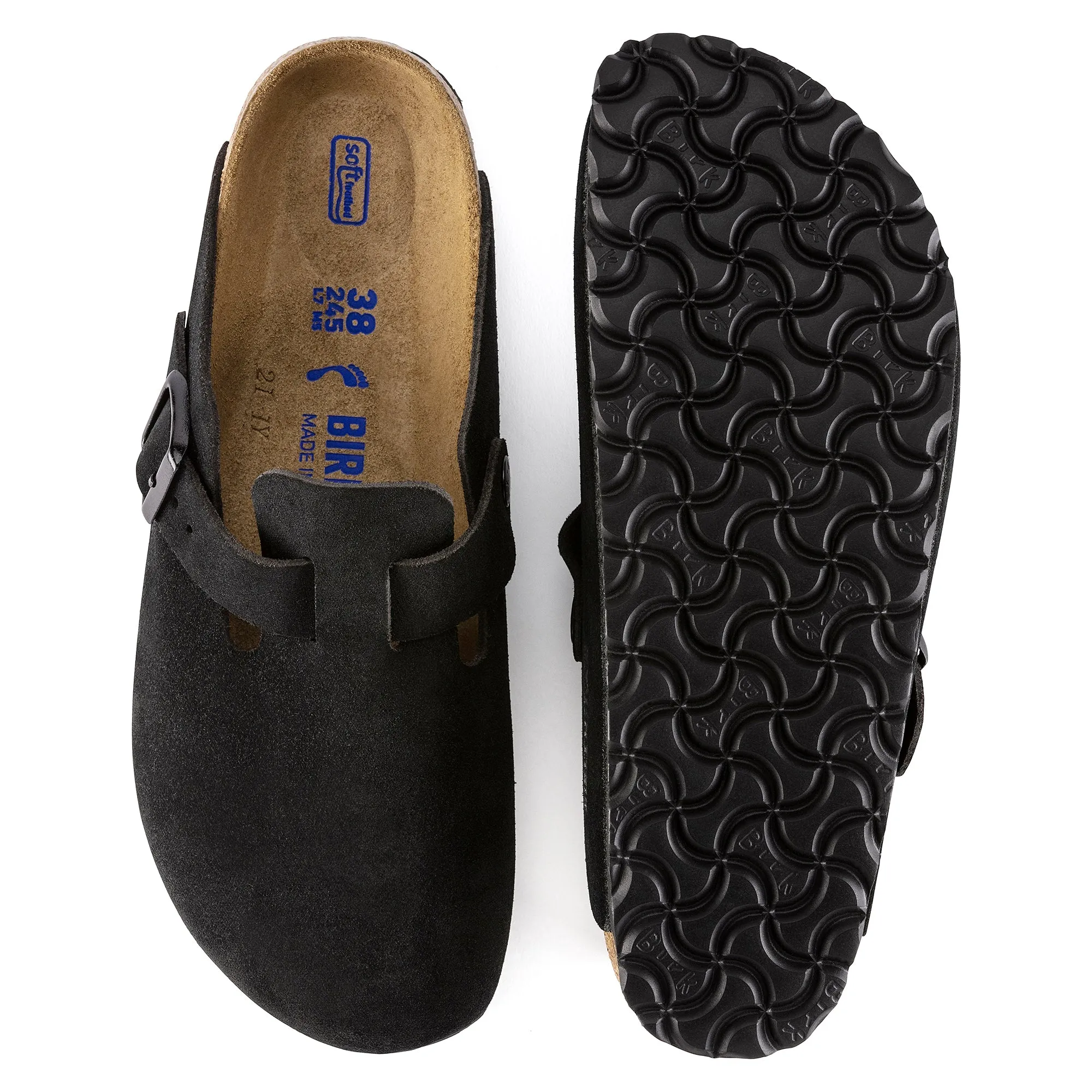 Boston - Black Suede - Soft Footbed