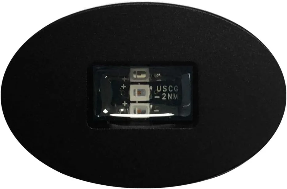 Brightest 2 Mile LED Boat Navigation Lights Pair. Flush Mount, USCG 112.5 Degree 2nm boating nav light for pontoon boat, yacht, kayak, air boats, marine. 1 Red Portside, 1 Green Starboard (Black)