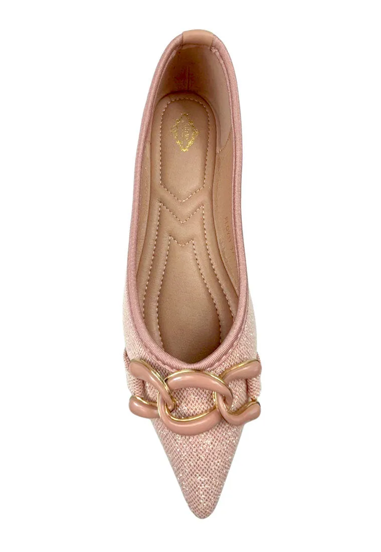Buckled Glitter pointed ballerina