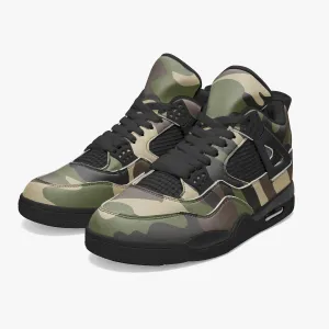 Camo Sneakers AJ4 Style | Classic Green