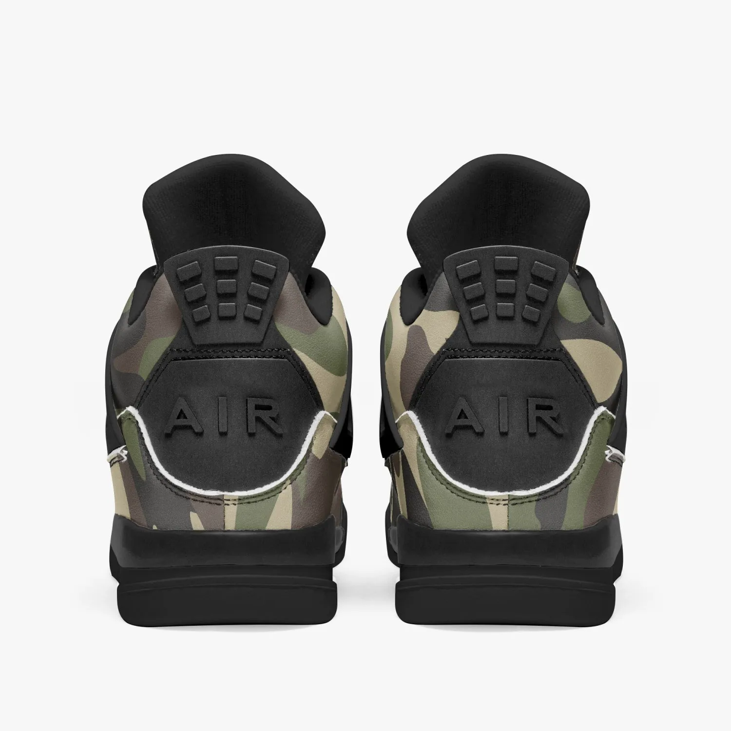 Camo Sneakers AJ4 Style | Classic Green
