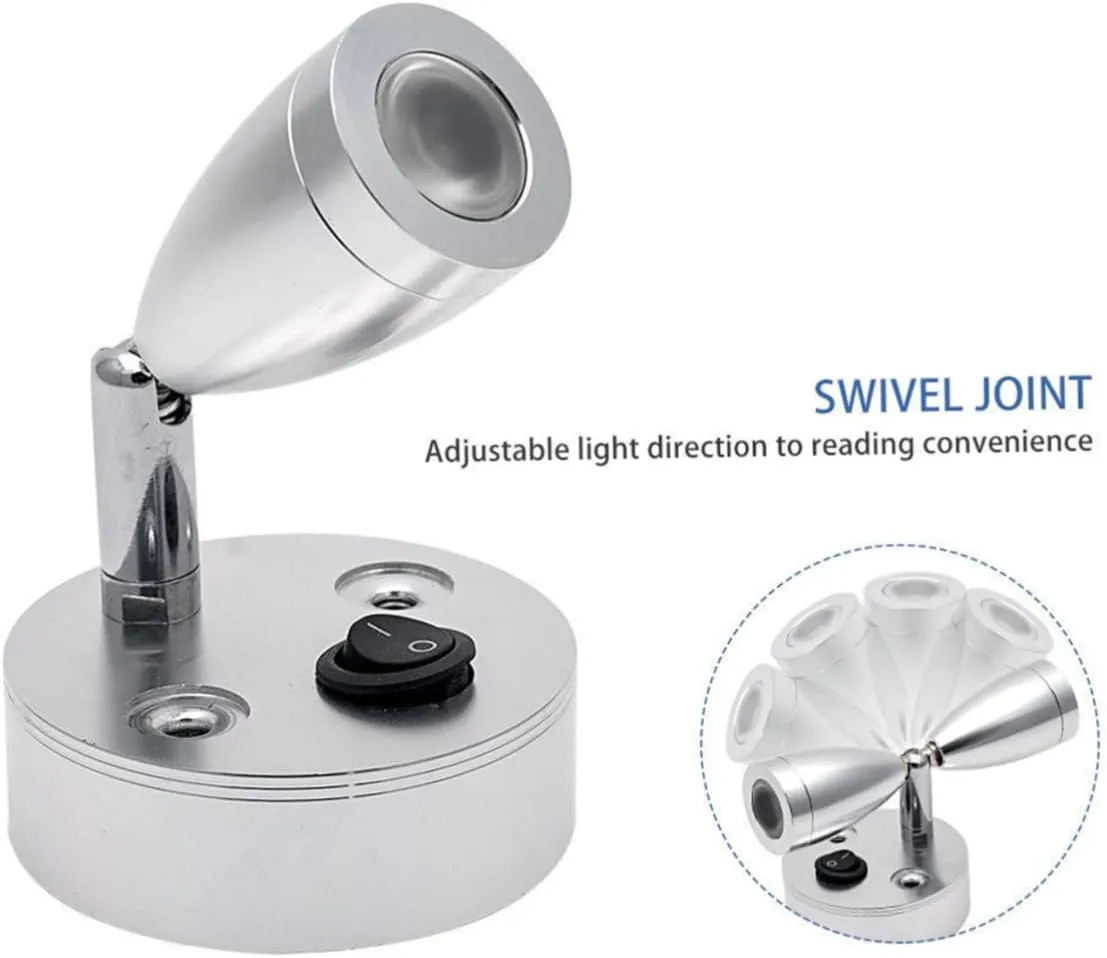 Camper Light Bulbs Warm White 3000k for Rv Trailer with Brushed Nickel Lampshade