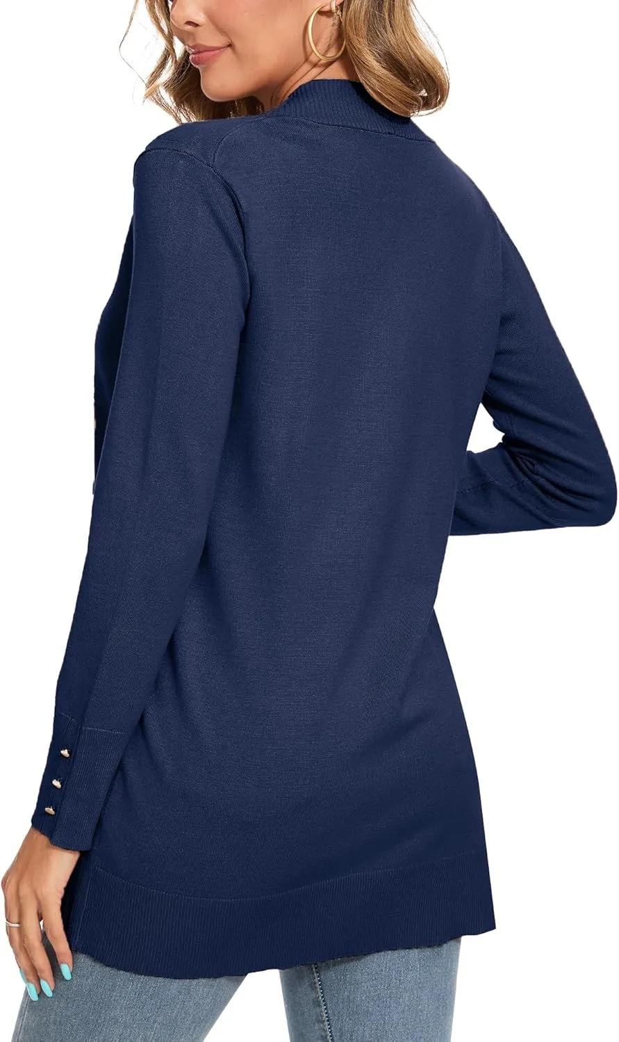 Cardigan for Women Dressy Long Sleeve Casual Open Front Knit Cardigan Sweaters Pockets