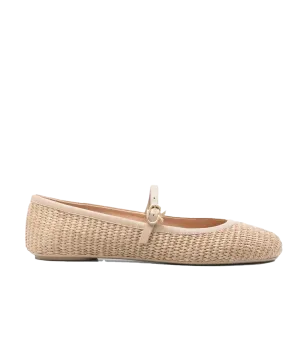 Carla Marbella Ballet Flat in Natural